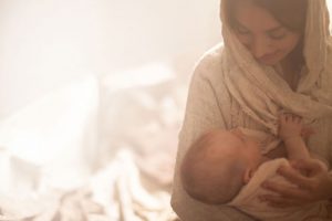Mary holding Jesus